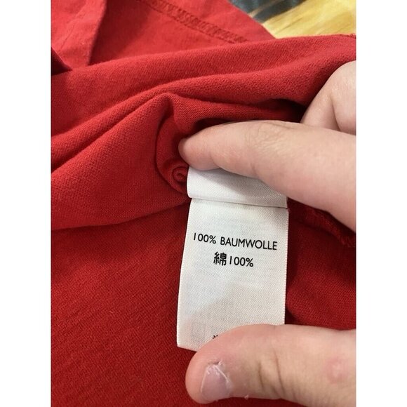 Eddie Bauer Long Sleeve Graphic‎ T-Shirt Mens Red Size Medium Preppy Casual - Picture 10 of 15